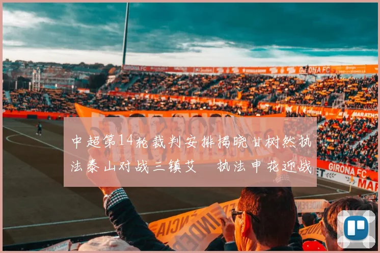 中超第14轮裁判安排揭晓甘树然执法泰山对战三镇艾堃执法申花迎战新鹏城